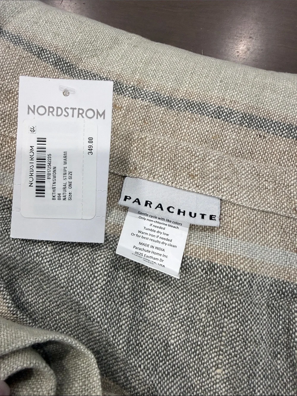 NWT Parachute Linen Heritage Linen Bed Cover $349 MSRP